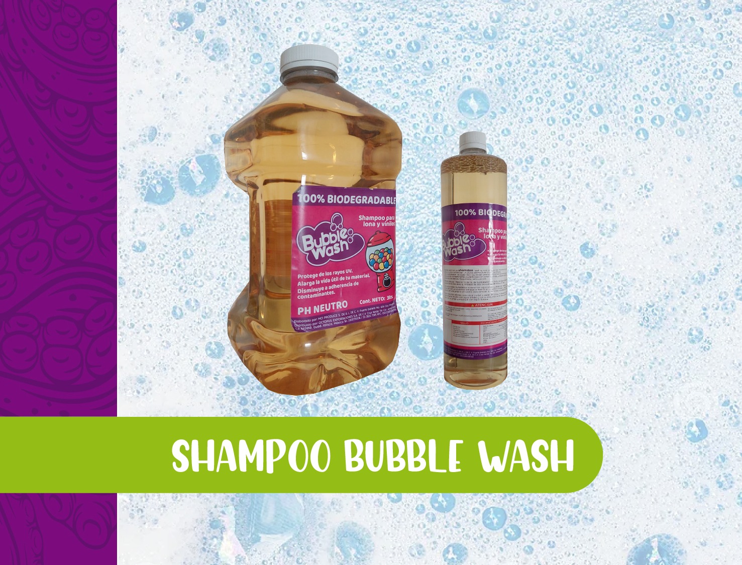 Shampoo Bubble Wash 1 Litro ESP